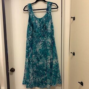 Sleeveless Blue and white  Floral Dress
